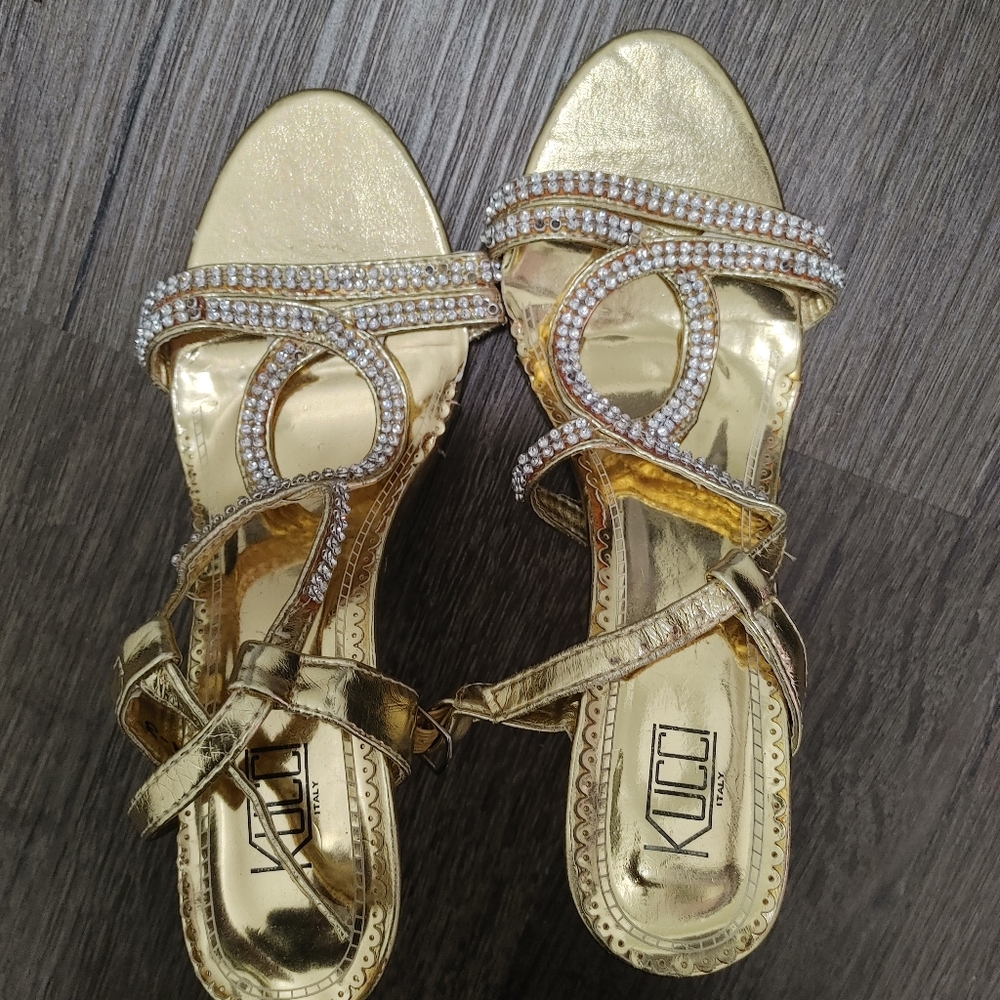 Gold heels